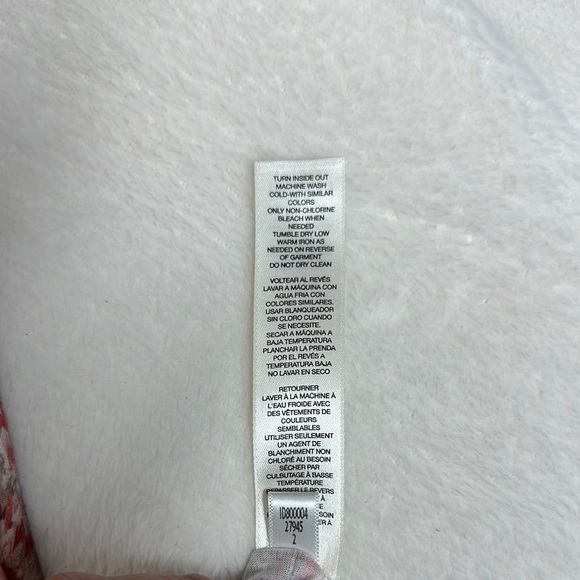 Chico's Pink and Cream 3/4 Sleeve Tie Front Blouse - Picture 7 of 10